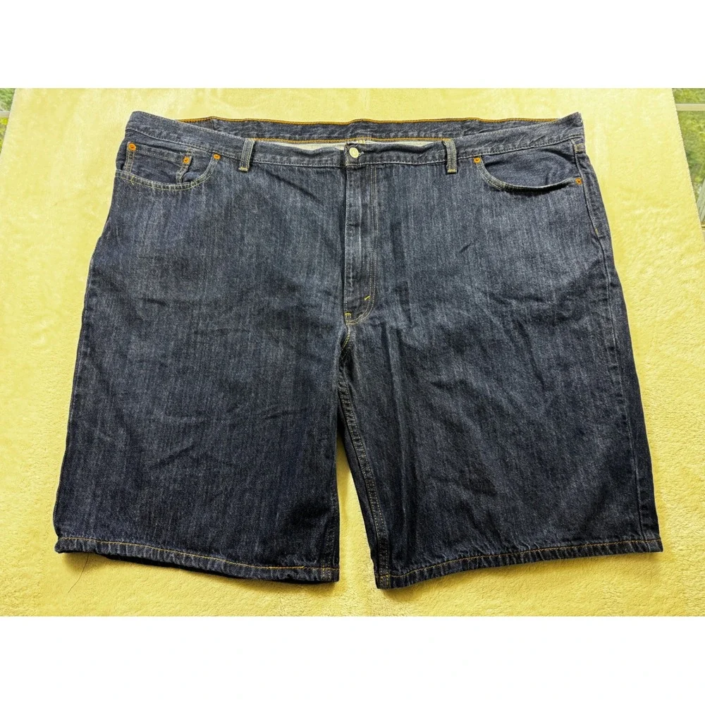 Levi's Mens 469 Loose Fit Dark Wash Denim Shorts 54 Meas: 56x11